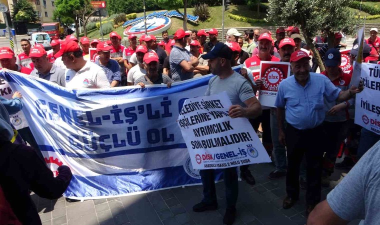 Maltepe Belediyesi işçileri iş bırakma eylemi yaptı