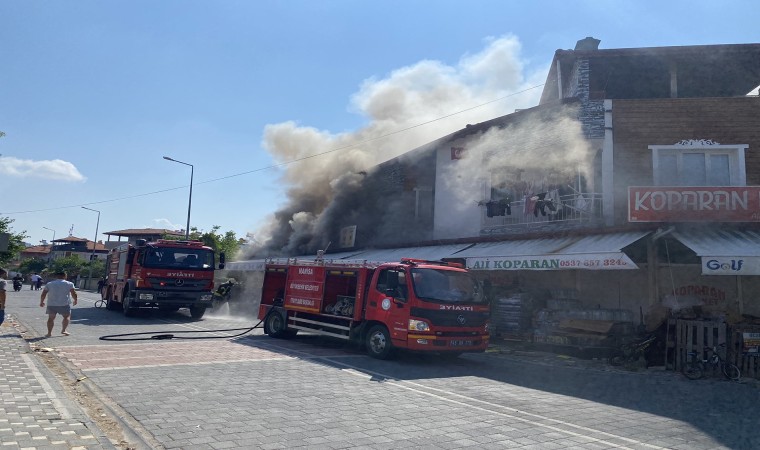 Markette çıkan yangın maddi hasara neden oldu