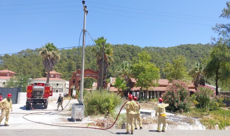 Marmariste yol kenarında çıkan yangın büyümeden söndürüldü