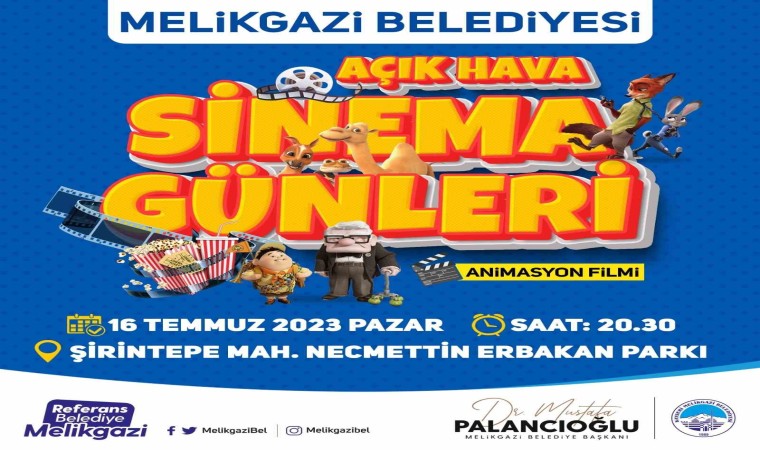 Melikgazide Açık Hava Sinema Günleri Başlıyor