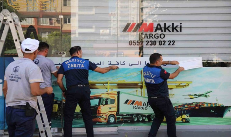 Mezitlide işletmelere Türkçe tabela denetimi