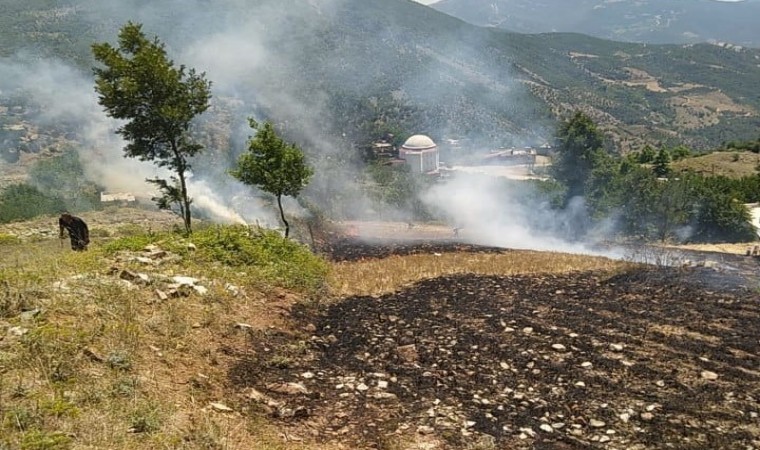 Osmaniyede ormana sıçrayan anız yangını söndürüldü