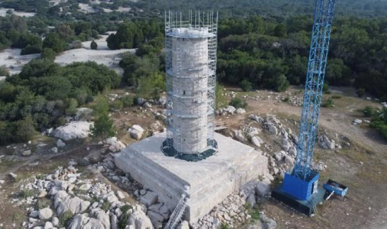 Patara Deniz Feneri’nin çeşme oluğundan su akıtıldı