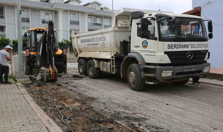 Serdivanda cadde ve sokaklar yenileniyor