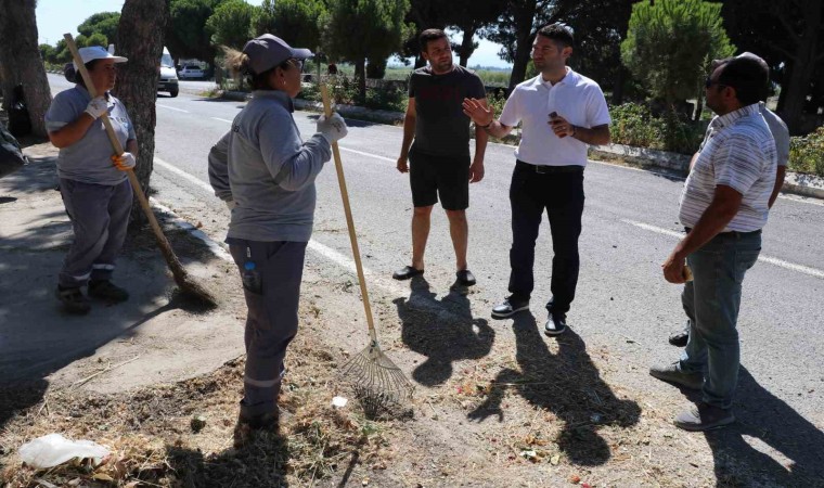 Söke Belediyesi ekipleri Güllübahçede temizlik çalışması başlattı