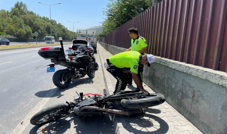 Sökede motosiklet, tüp kamyonuna çarptı: 1 yaralı