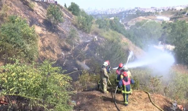 Sultangazi’de ağaçlara sıçrayan yangında 3 ev tahliye edildi 