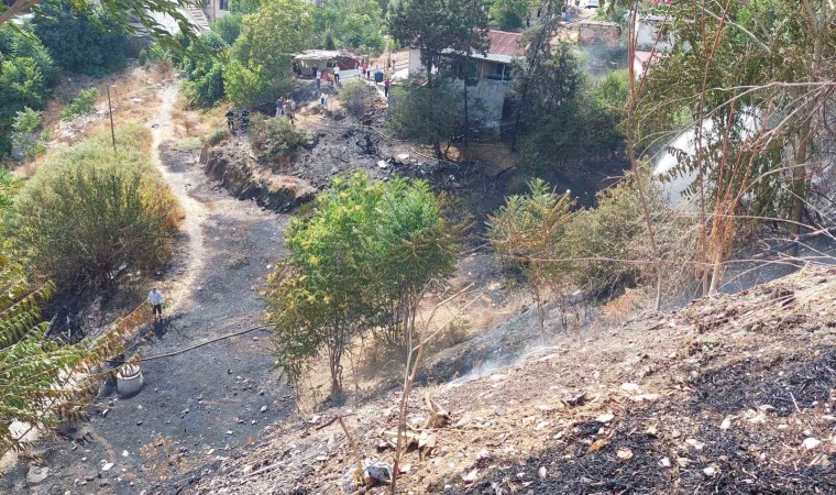 Sultangazide ağaçlık alanda yangın çıktı, 3 ev tahliye edildi