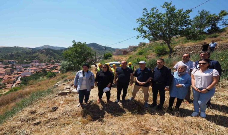 Tarihi sarnıç kalıntısı bulunan İskilip Kalesinde kazı çalışması başlatıldı