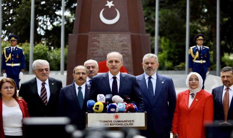 TBMM Başkanı Kurtulmuş, Baküde şehitlikleri ziyaret etti