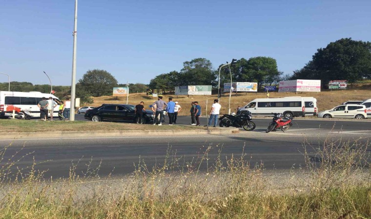 Tekirdağda feci kaza: Motosiklet ile otomobil kafa kafaya çarpıştı