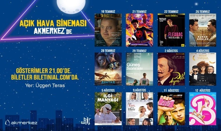 Üçgen Terasta açık hava sinema keyfi