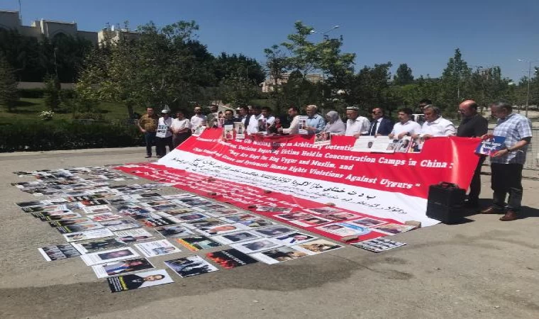 Uygur Türklerinden Çin’deki yakınlarının serbest bırakılması için eylem