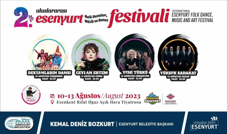 2nci Uluslararası Esenyurt Halk Dansları Müzik ve Sanat Festivali başlıyor