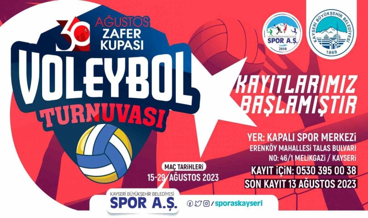 30 Ağustos Zafer Kupası Voleybol Turnuvası Kayıtları Başladı