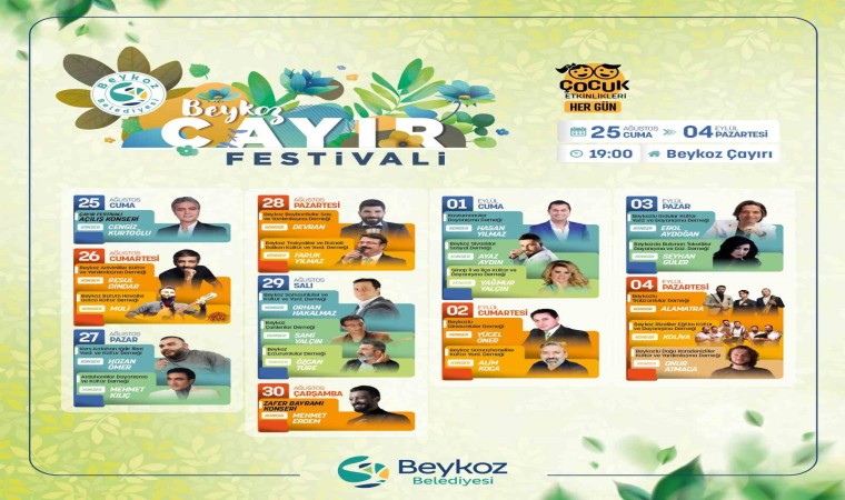 Anadolunun tüm renkleriyle “Beykoz Çayır Festivali” başlıyor