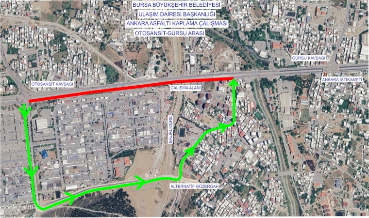 Ankara yolunda trafik düzenlemesi