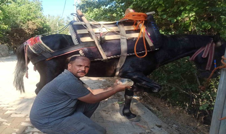 Baba mesleği olan nalbantlığı yaşatmaya çalışıyor