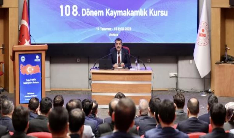 Bakan Tekin, kaymakam adaylarıyla buluştu