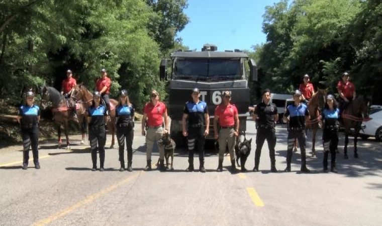 Belgrad Ormanı’nda polisten yangın denetimi