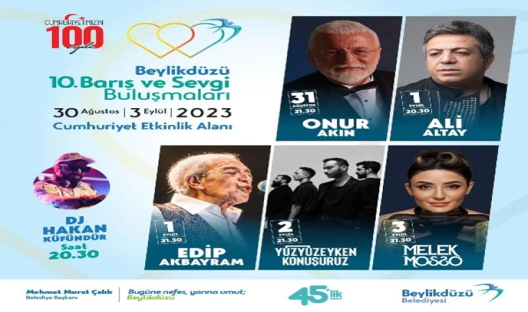 Beylikdüzü’nde ‘10. Barış ve Sevgi Buluşmaları’ başlıyor