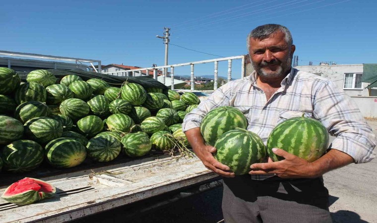 Burhaniyede karpuz yüz güldürdü