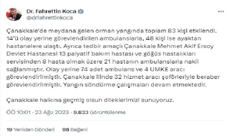 Çanakkale’deki orman yangınında 2’nci gün (2)