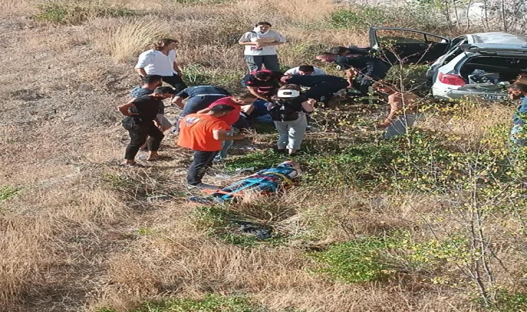 Çankırı’da otomobil 5 metre yükseklikten şarampole düştü; 7 yaralı