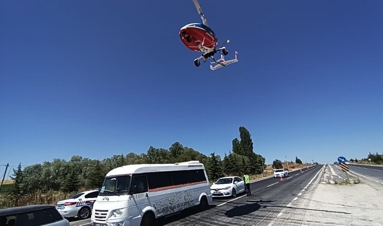 ‘Cayrokopter destekli trafik denetimi gerçekleştirildi