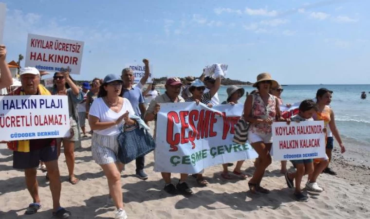 Çeşme’de ’Havlunu al da gel’ eylemi