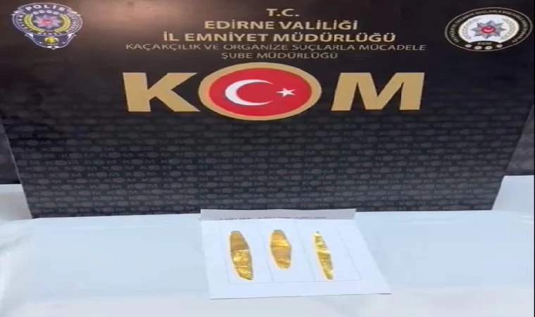 Edirne’de antik Roma döneminden kalma 3 altın obje ele geçirildi