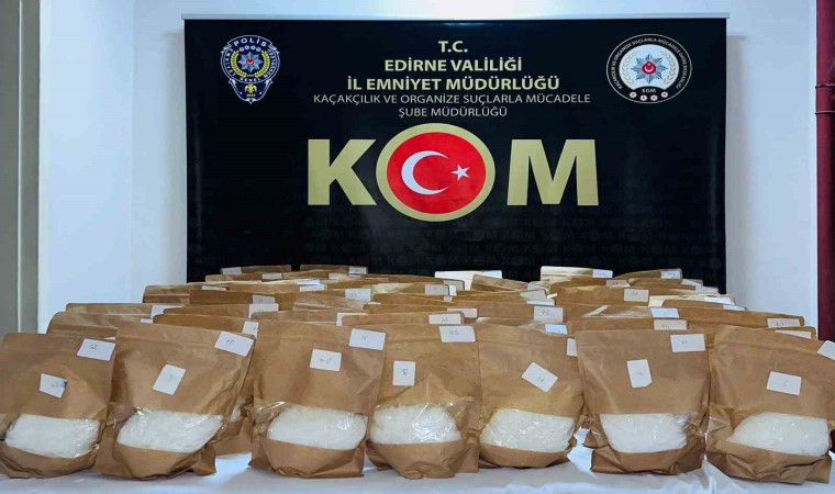 Edirnede uyuşturucu operasyonu: 72 kilo metamfetamin ele geçirildi