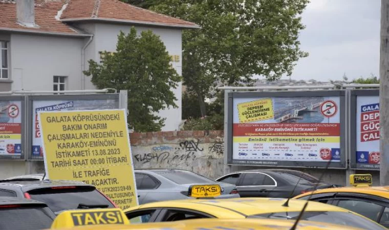 Galata Köprüsü’ndeki bakım trafik yoğunluğunu artırdı