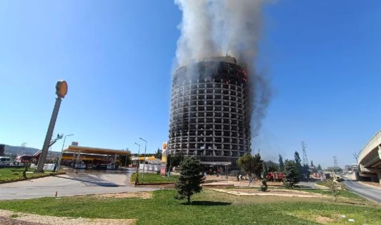 Gaziantep’te atıl haldeki otelde yangın (2)