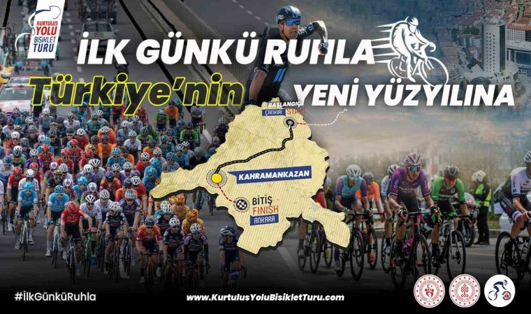 Kahramankazanda pedallar Milli Mücadele ruhu için dönüyor