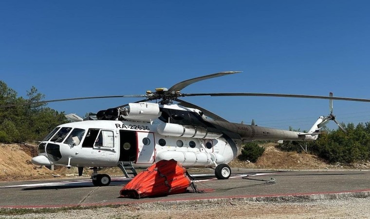 Karabükte orman yangınlarına önlem olarak helikopter konuşlandı