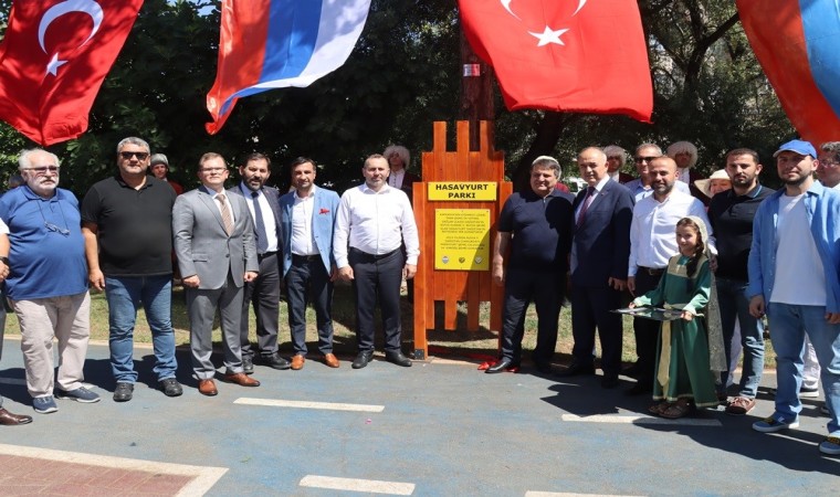 Kardeş Şehir Hasavyurt Parkı törenle açıldı