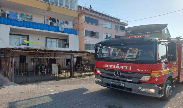 Kdz. Ereğlide evde çıkan yangın korkuttu