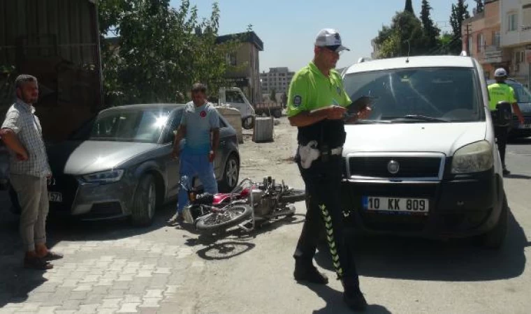 Kilis’te motosiklet sürücüsünün yaralandığı kaza kamerada