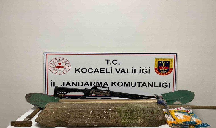 Kocaelide Roma dönemine ait lahit parçası ele geçirildi