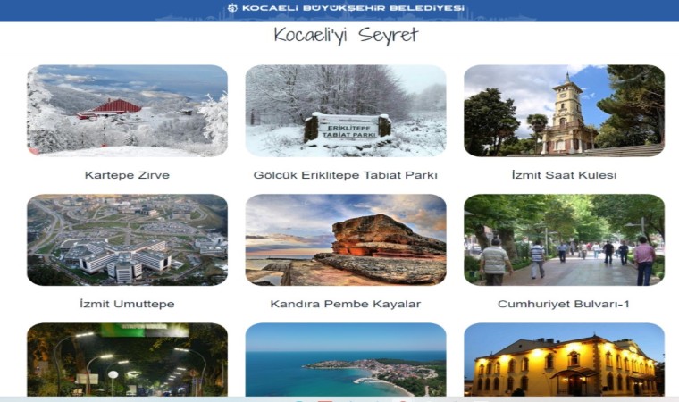 Kocaelinin turistik mekanları cepte