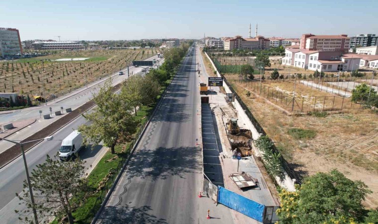 Konya Şehir Hastanesi önünde köprülü kavşak çalışmalarına başlandı