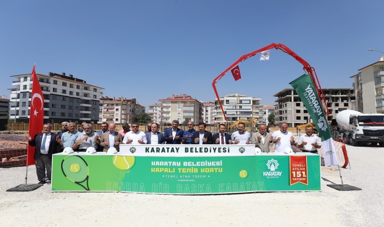 Konyanın en büyük kapalı tenis kortunun temeli atıldı