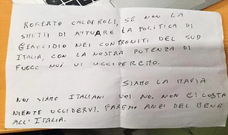 Mafyadan İtalyan Bakan Calderoli’ye ölüm tehdidi