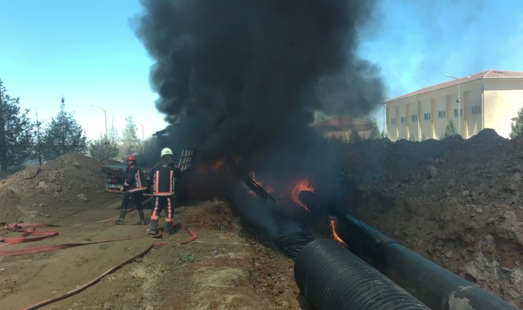 Malatyada organize sanayi bölgesinde korkutan yangın