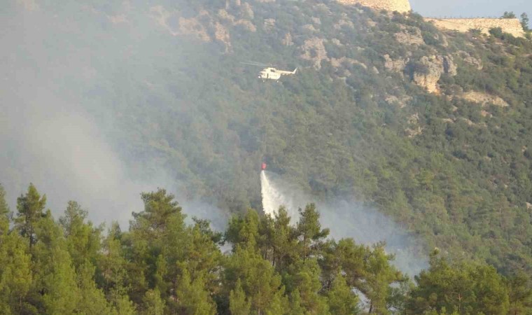 Mersinde dünyaca ünlü vadide çıkan orman yangını söndürüldü