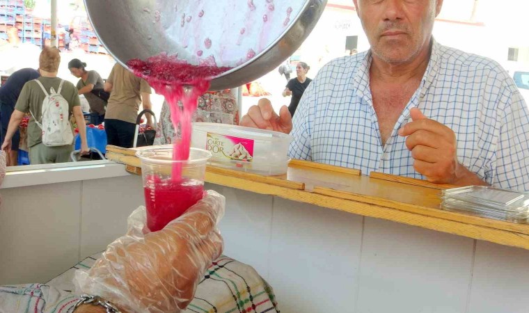 Muğlada sıcaklara kar helvası ile çözüm