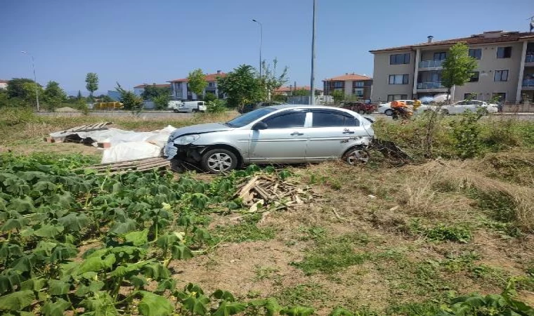 Otomobile çarpan motosikletin sürücüsü, ağır yaralandı