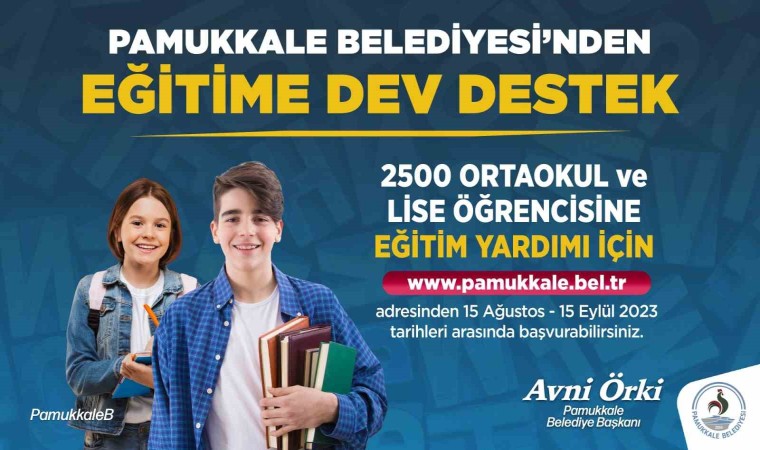 Pamukkale Belediyesinden 2 bin 500 öğrenciye eğitim yardımı desteği başladı