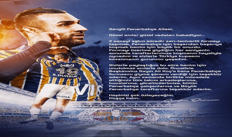 Serdar Dursun Fenerbahçeye veda etti